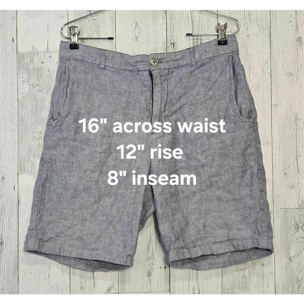 Zara Men's Cotton European Linen Blend Shorts Sz. 31
